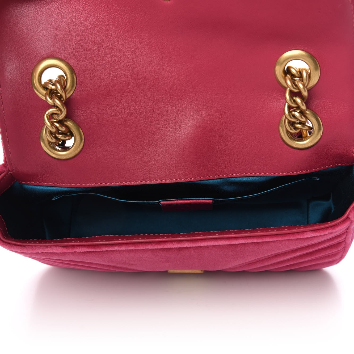 Gucci Velvet Matelasse Mini GG Marmont Shoulder Bag Light Raspberry Rose 6 of 11