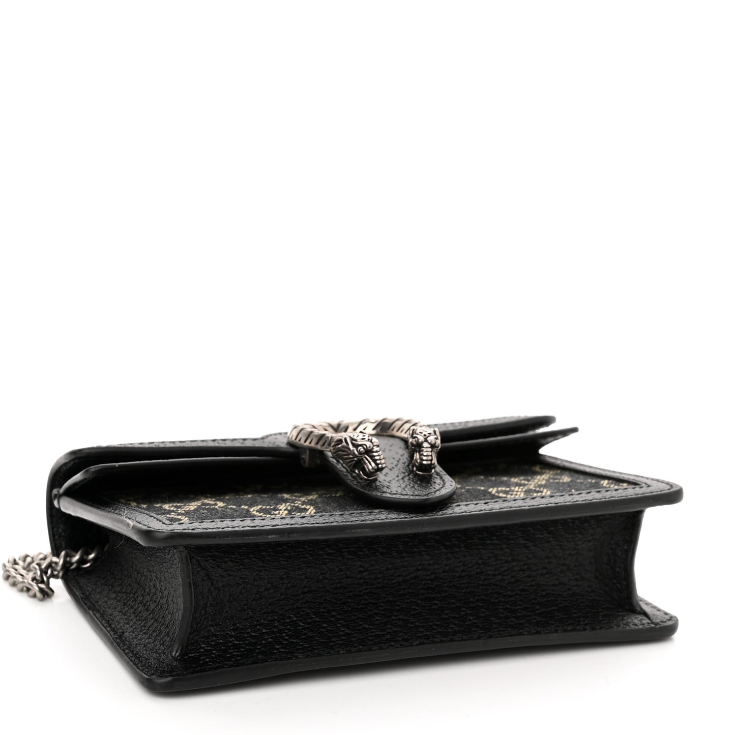 Jacquard Black Denim GG Monogram Super Mini Dionysus Shoulder Bag Black Ivory