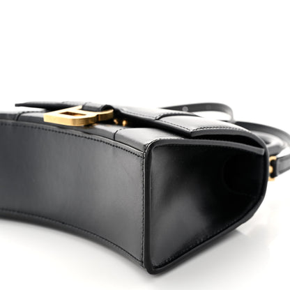Balenciaga Shiny Box Calfskin Hourglass Top Handle Bag XS Black 9 of 9
