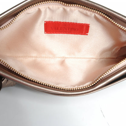 Valentino Garavani Metallic Nappa Bow Clutch Sasso 5 of 7