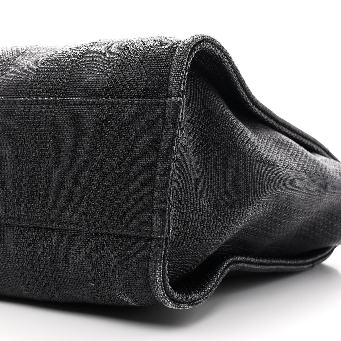 Mixed Fibers Striped Small Deauville Tote Black