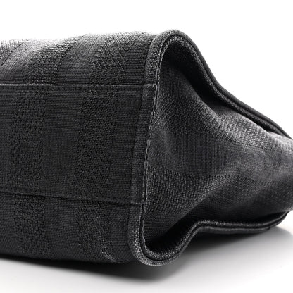 Chanel Mixed Fibers Striped Small Deauville Tote Black 10 of 10
