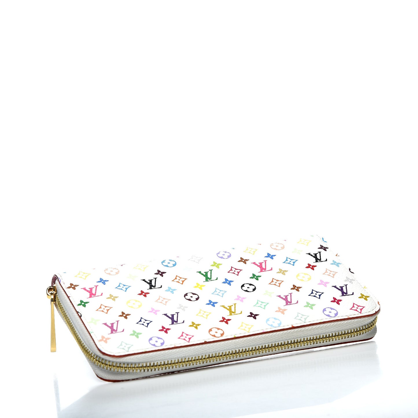 Monogram Multicolor Zippy Wallet White Litchi