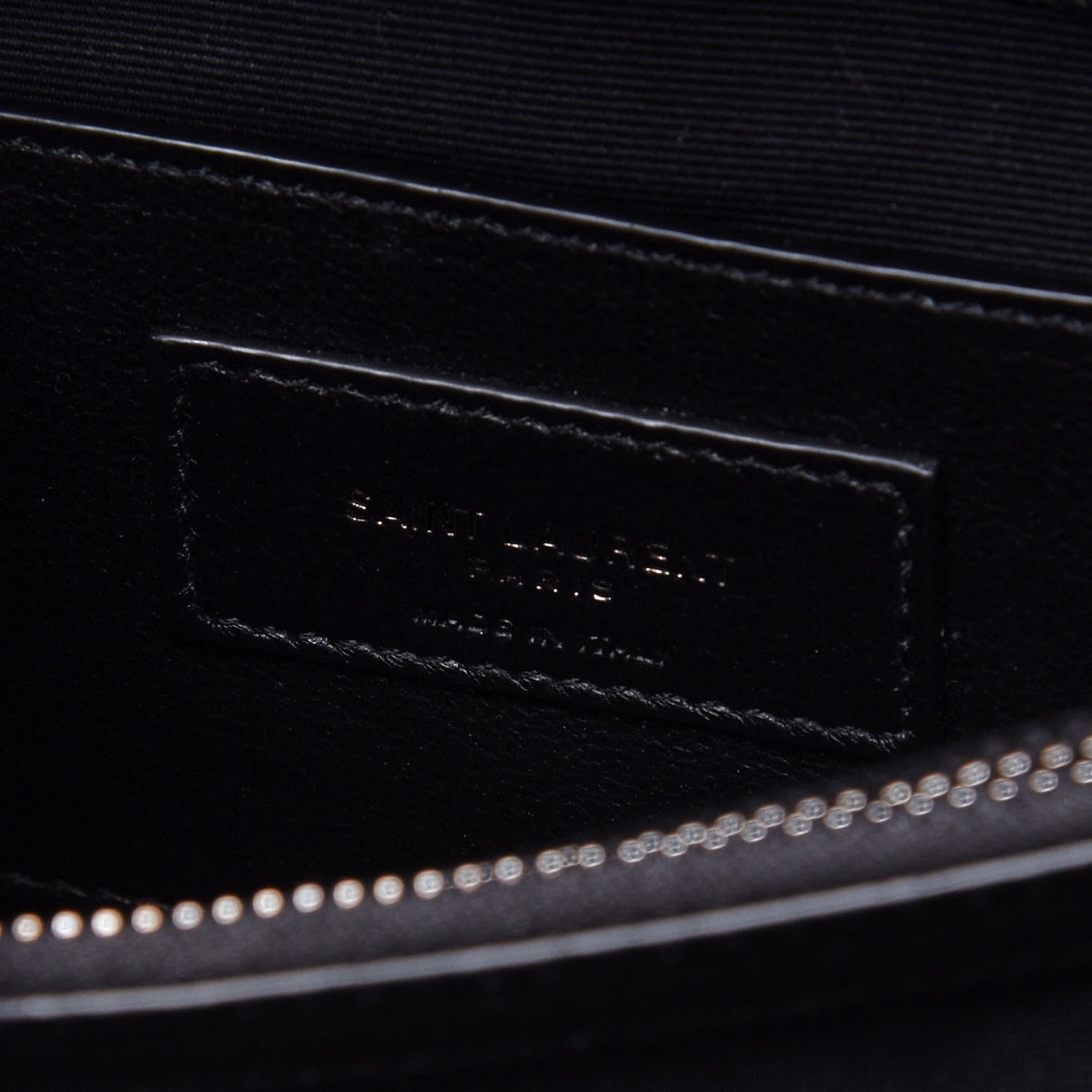 Saint Laurent Sheepskin Matelasse Chevron Monogram Medium College Bag Black 7 of 15