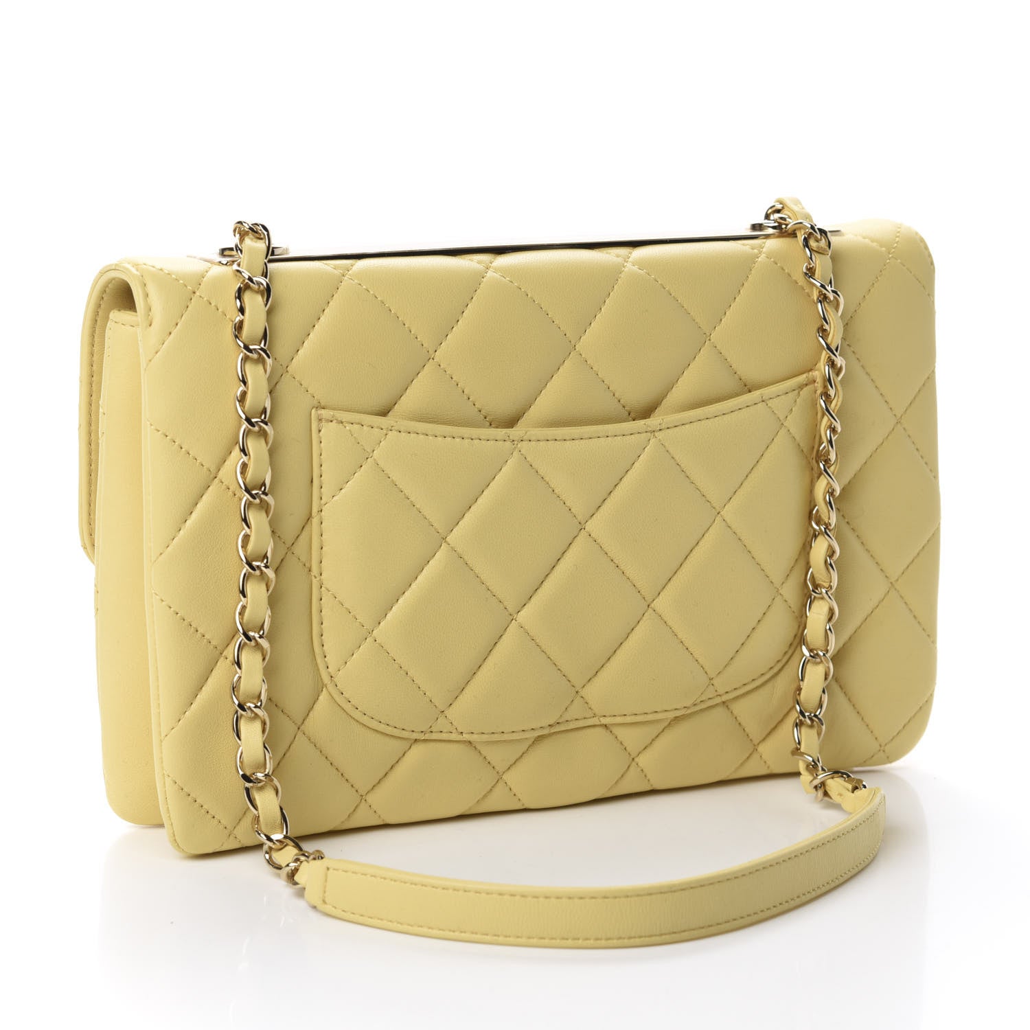 Chanel Lambskin Quilted Medium Trendy CC Flap Yellow 3 of 10