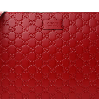 Gucci Guccissima Signature Messenger Bag Hibiscus Red 8 of 12