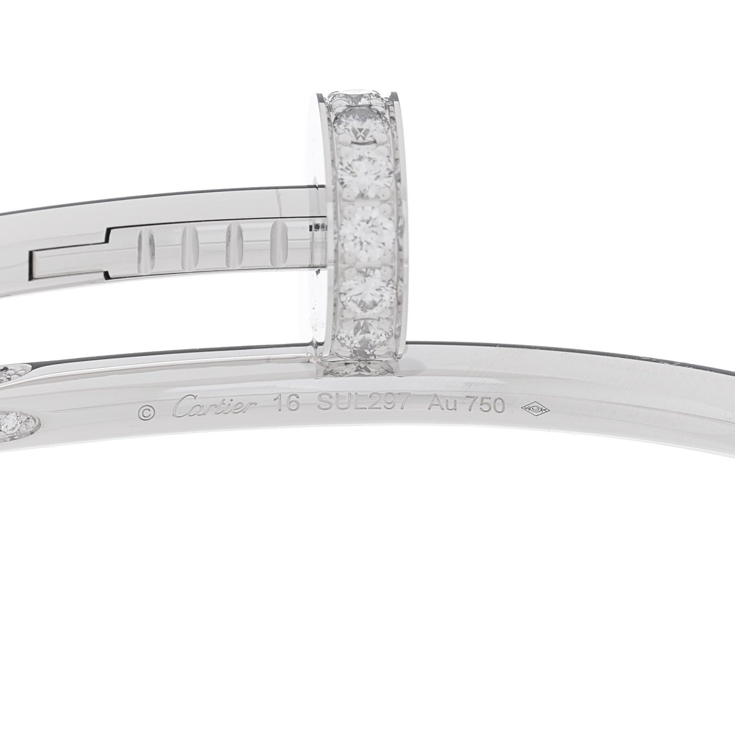 18K White Gold Diamond Juste Un Clou Bracelet 16