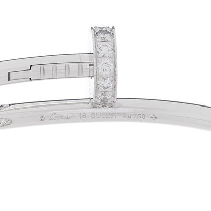 Cartier 18K White Gold Diamond Juste Un Clou Bracelet 16 3 of 4