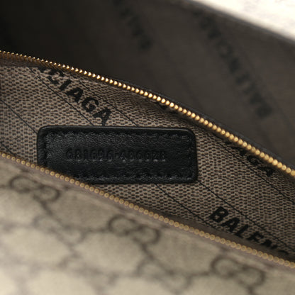 Balenciaga X GUCCI GG Supreme Monogram Medium Hourglass Top Handle Bag Beige Ebony 7 of 9