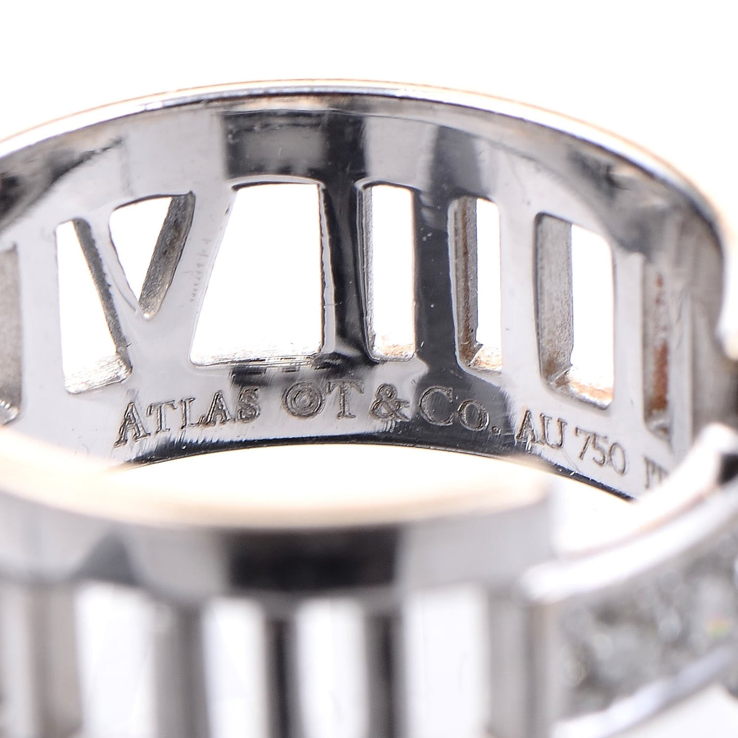 18K White Gold Diamond Open Atlas Ring 52 6