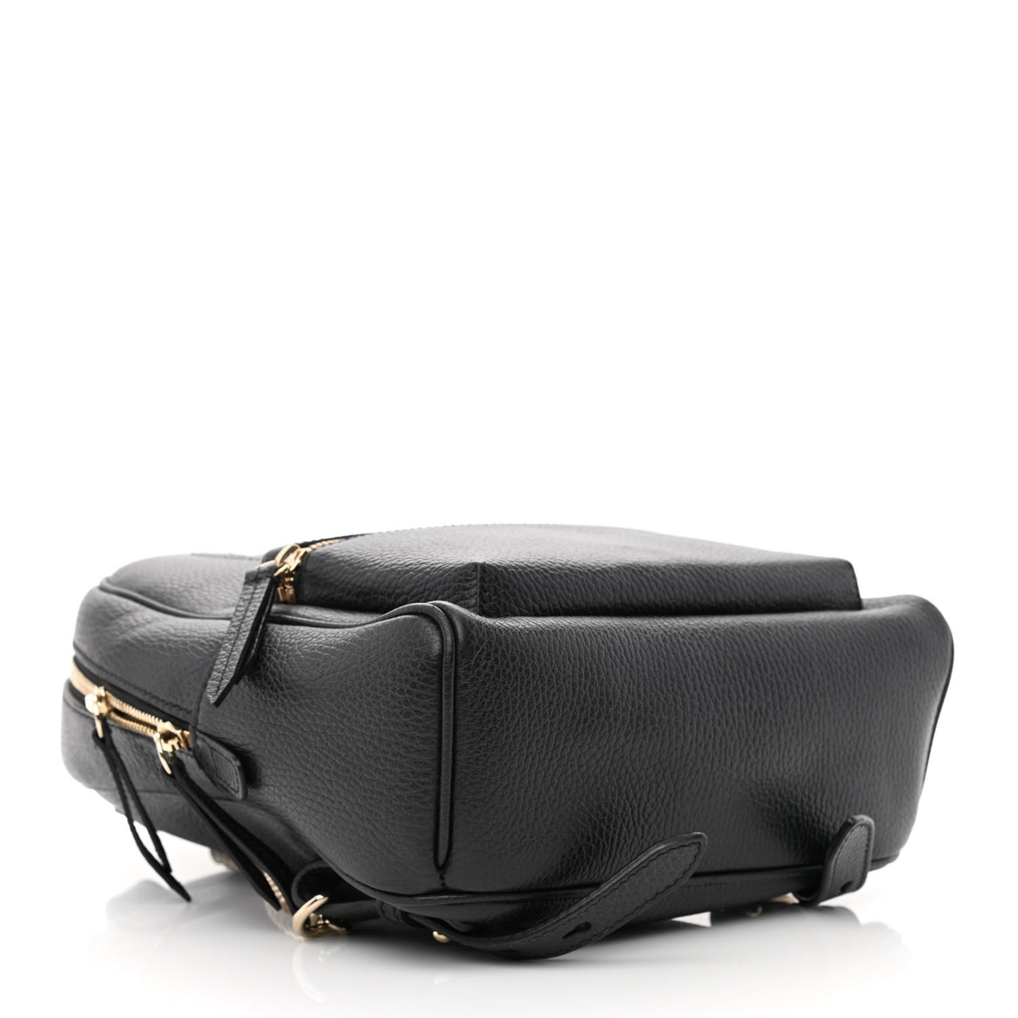 Pebbled Calfskin Soho Chain Backpack Black