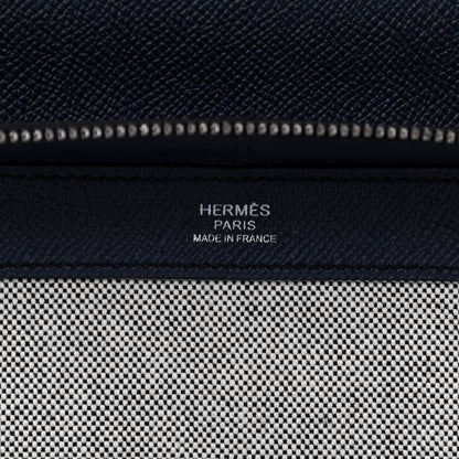 Hermes Epsom Serviette 57 Briefcase Black Bleu Indigo 6 of 8