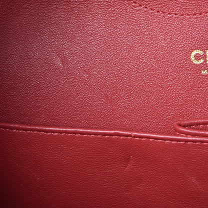 Chanel Lambskin Chevron Quilted Jumbo Double Flap Dark Red 13 of 15