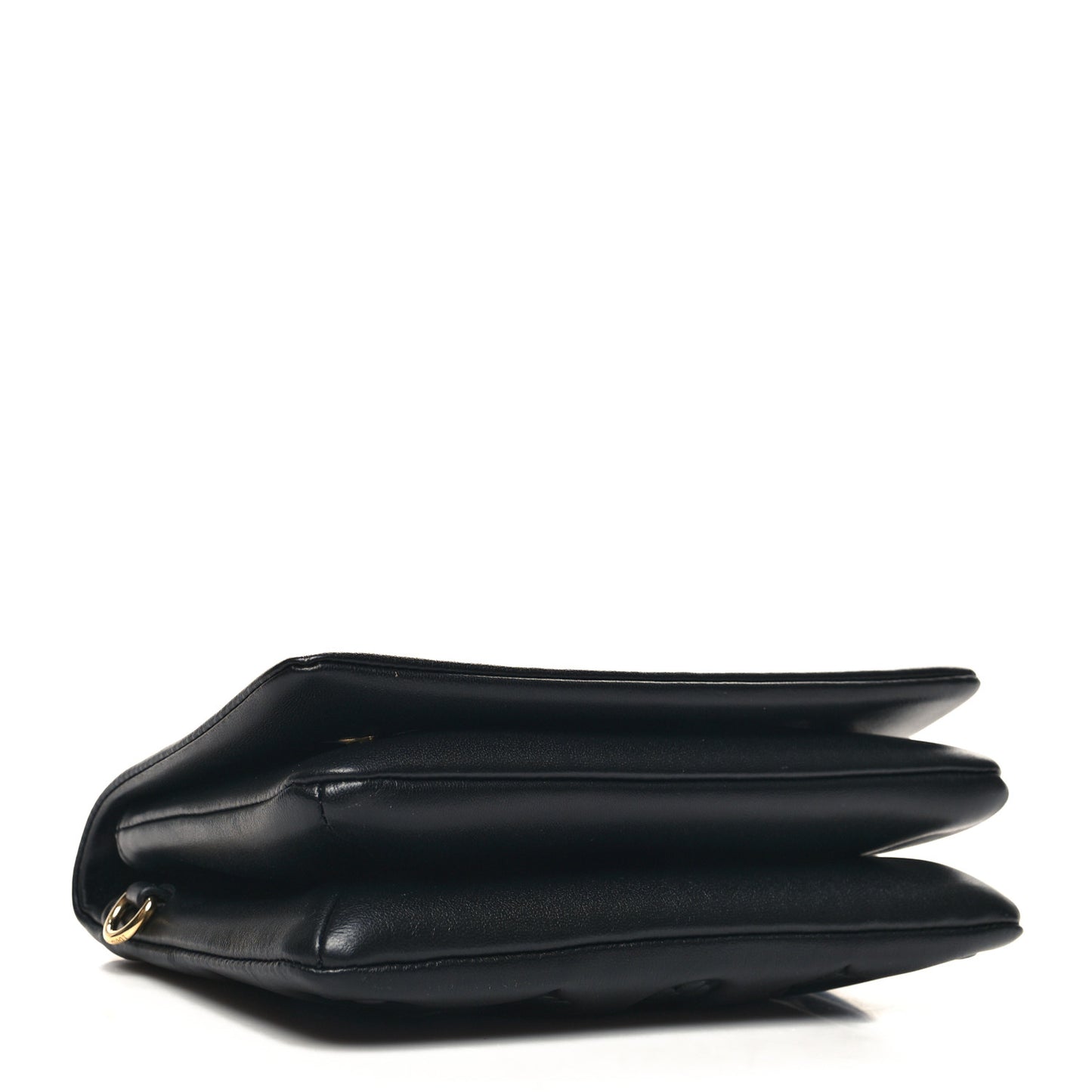 Lambskin Embossed Monogram Pochette Coussin Black