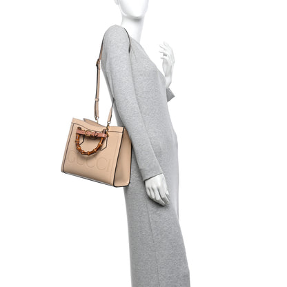 Gucci Charisma Calfskin Gucci Embossed Web Diana Tote Bag Pink 2 of 11