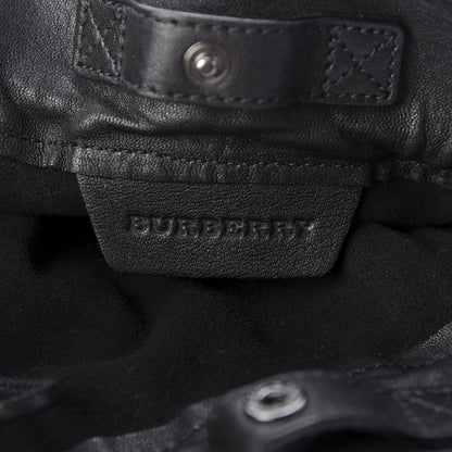 Burberry Calfskin Cinch Cord Shoulder Bag Black 8 of 8