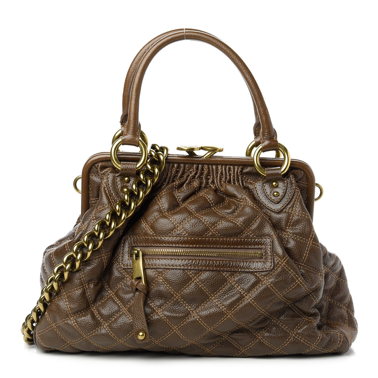 Marc Jacobs Calfskin Quilted Stam Brown 1 of 11