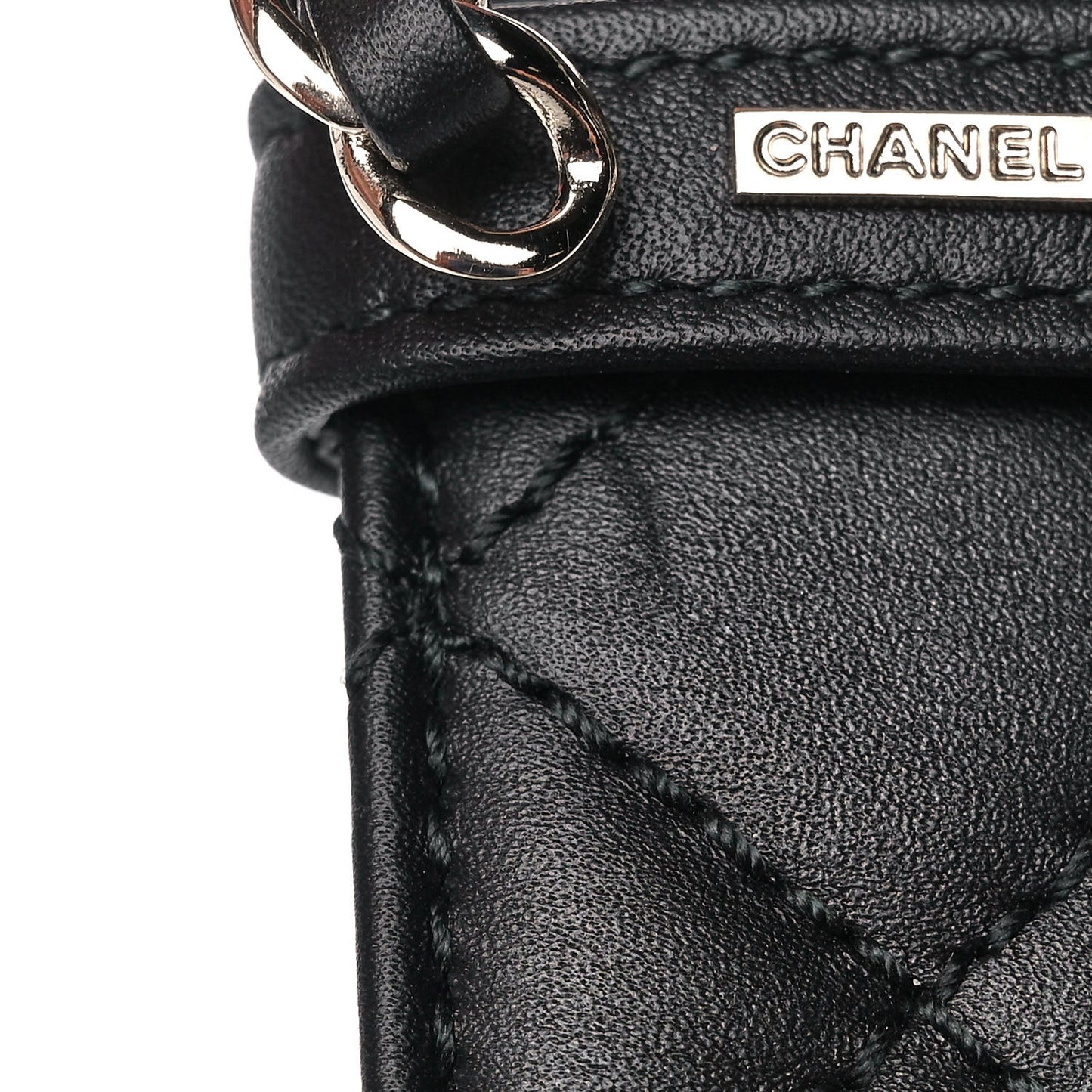 Lambskin Quilted CC Chain Belt 90 36 Black