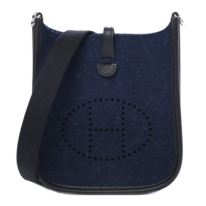 Hermes Swift Sangle Wooly Evelyne TPM Bleu Nuit Black 1 of 4