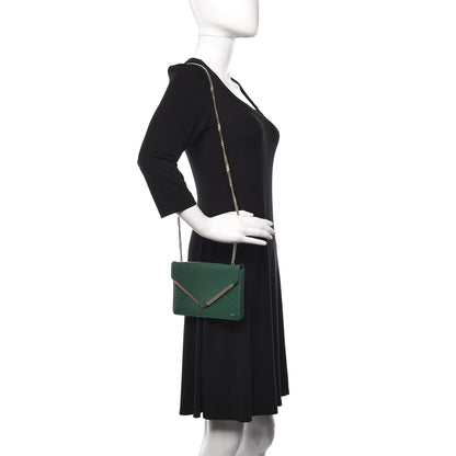 Chloe Calfskin Chain Wallet Green 2 of 14