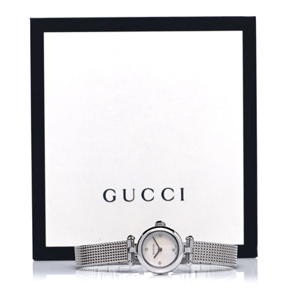 Gucci Stainless Steel Diamond Mother of Pearl 22mm Diamantissima Mesh Quartz Watch 5 of 5