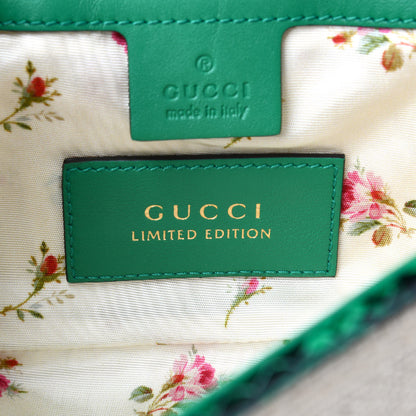 Gucci Raffia Elaphe Matelasse Small GG Marmont Shoulder Bag Natural New Shamarock 8 of 11