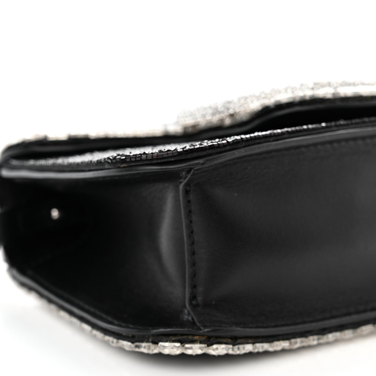 Swarovski Crystal Embroidered Vlogo Small Loco Shoulder Bag Crystal Black