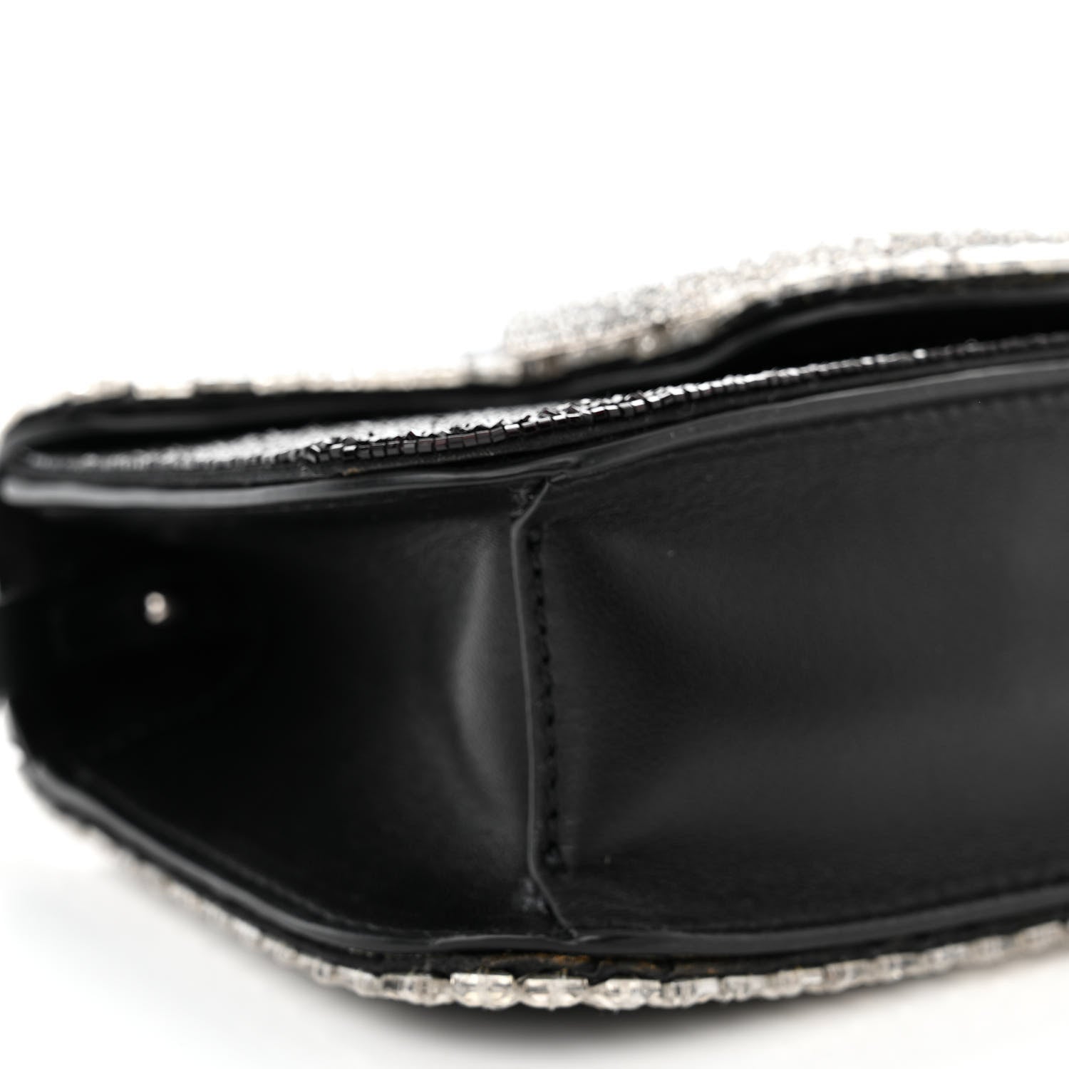 Valentino Garavani Swarovski Crystal Embroidered Vlogo Small Loco Shoulder Bag Crystal Black 8 of 9