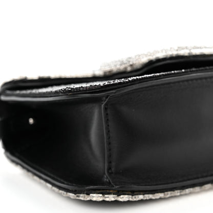 Valentino Garavani Swarovski Crystal Embroidered Vlogo Small Loco Shoulder Bag Crystal Black 8 of 9