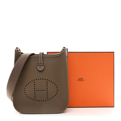 Hermes Taurillon Clemence Evelyne TPM Etoupe 11 of 11