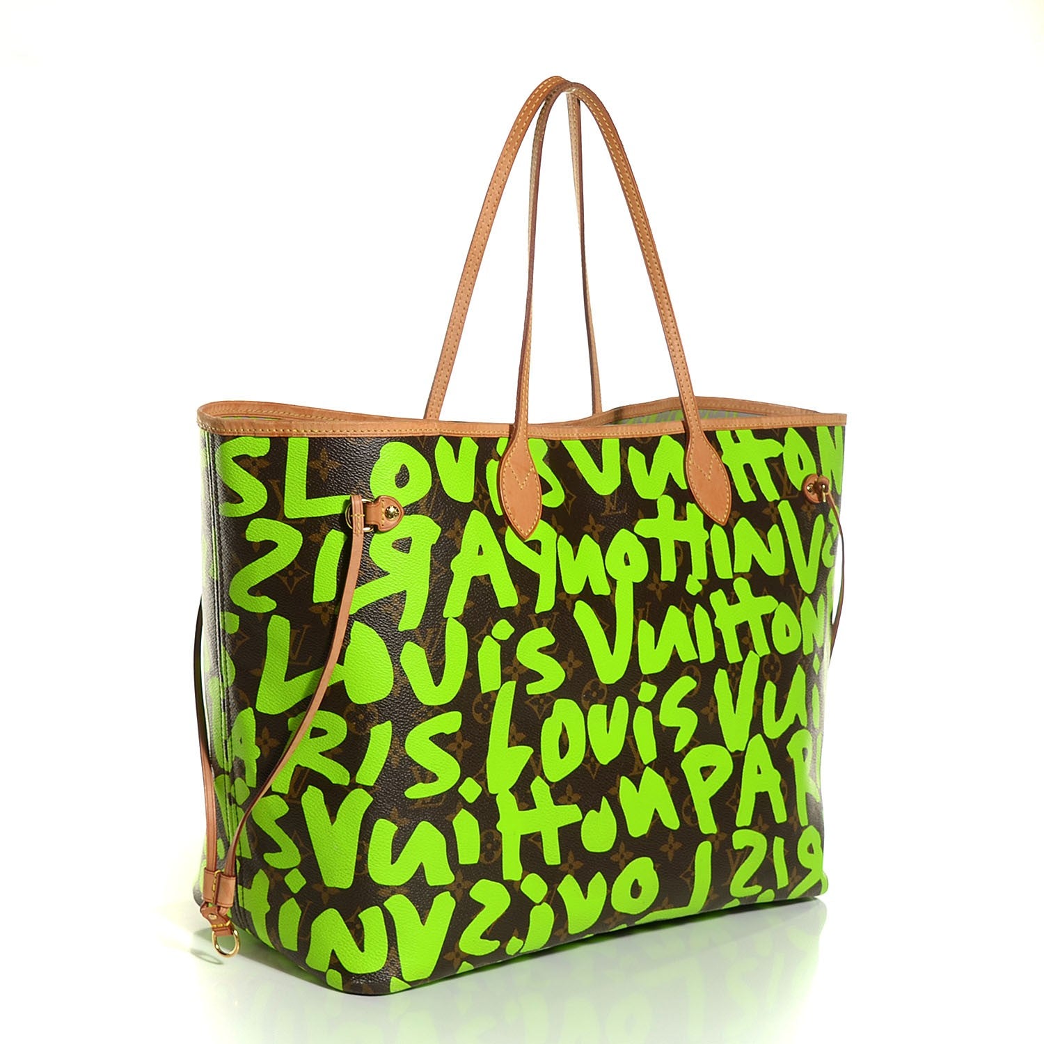 Louis Vuitton Monogram Graffiti Neverfull GM Green 3 of 7
