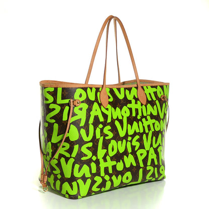 Louis Vuitton Monogram Graffiti Neverfull GM Green 3 of 7