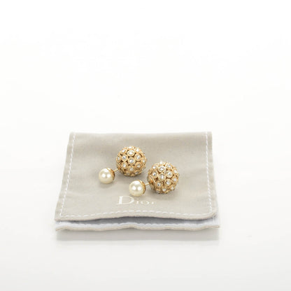 Christian Dior Crystal Mise En Dior Tribal Earrings Gold 5 of 5