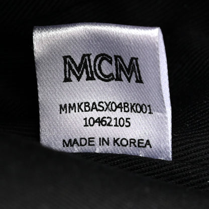 MCM Grained Calfskin Visetos Color Splash Medium Backpack Black Orange Blue 7 of 12