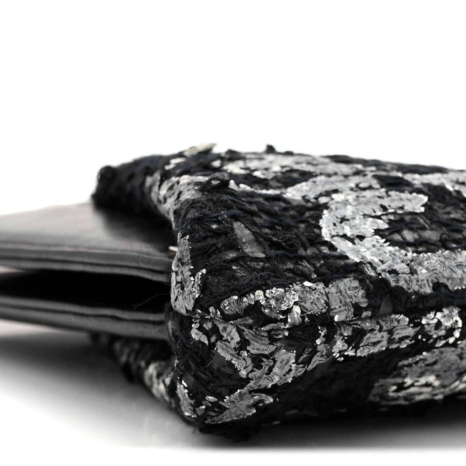 Chanel Lambskin Tweed We Need Clutch Black 9 of 10