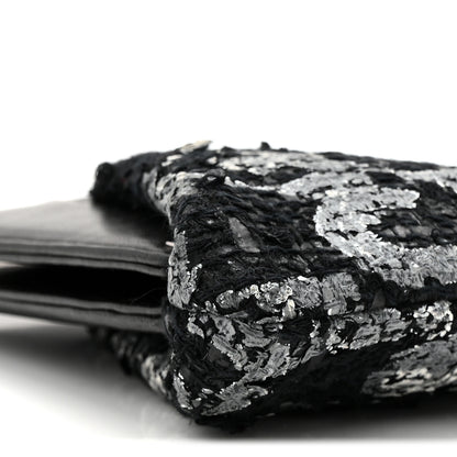 Chanel Lambskin Tweed We Need Clutch Black 9 of 10