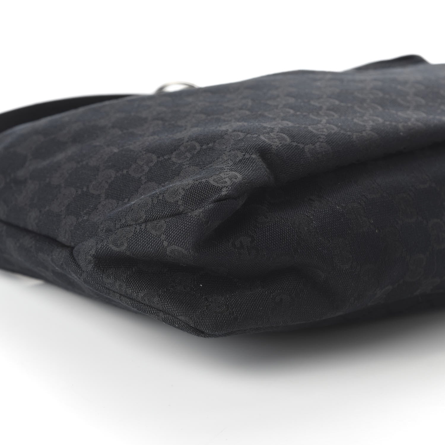 Gucci Monogram Medium Horsebit Chain Hobo Black 6 of 10