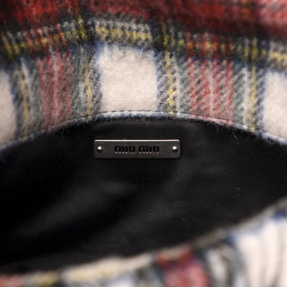 Miu Miu Tartan Matelasse Small Flap Naturale 6 of 9