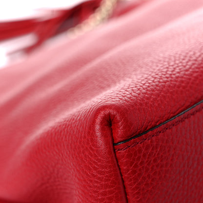 Gucci Pebbled Calfskin Medium Soho Chain Shoulder Bag Tabasco Red 11 of 14
