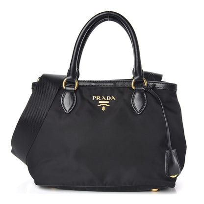 Prada Tessuto Nylon Soft Calf Tote Black 1 of 11