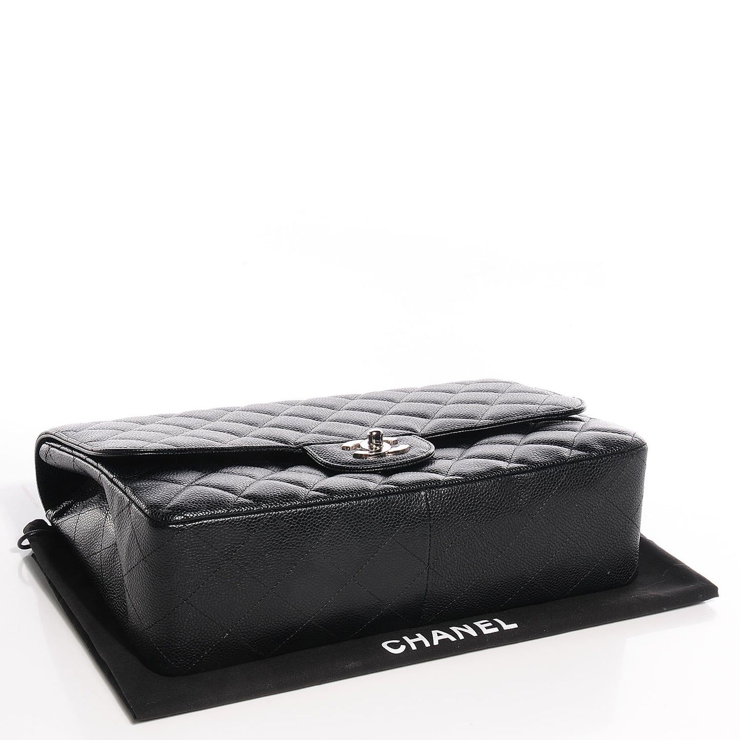 Caviar Jumbo Single Flap Black