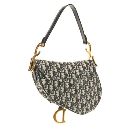 Christian Dior Oblique Saddle Bag Blue 3 of 7