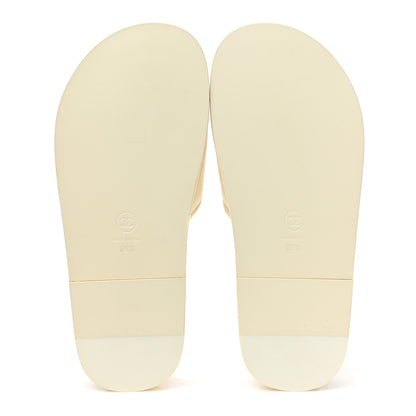 Chanel Lambskin Cha-Nel Mule Sandals 38.5 Ivory Multicolor 6 of 11