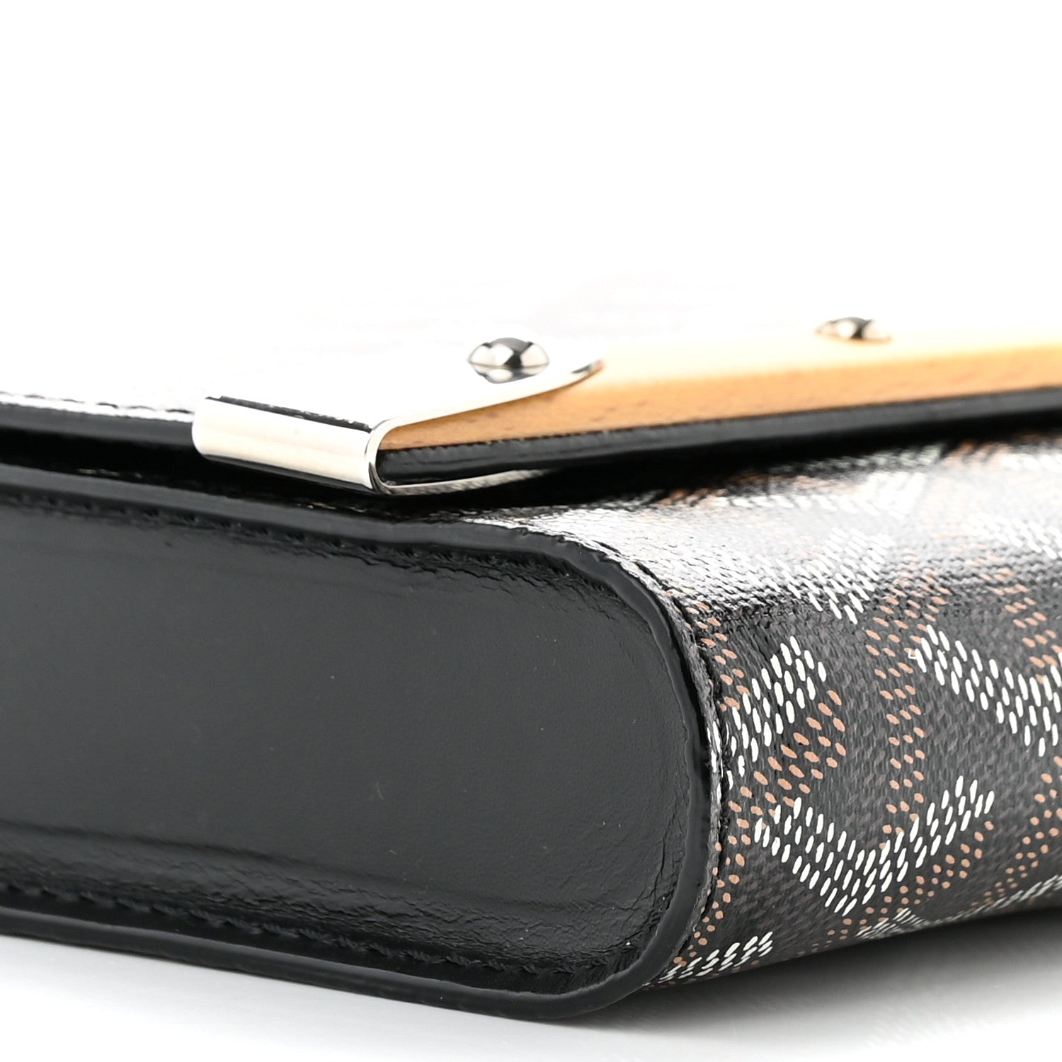 Goyard Goyardine Monte Carlo Bois Clutch With Strap Black 9 of 10