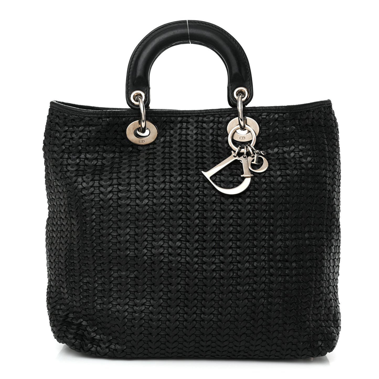 Lambskin Woven Dior Tote Black