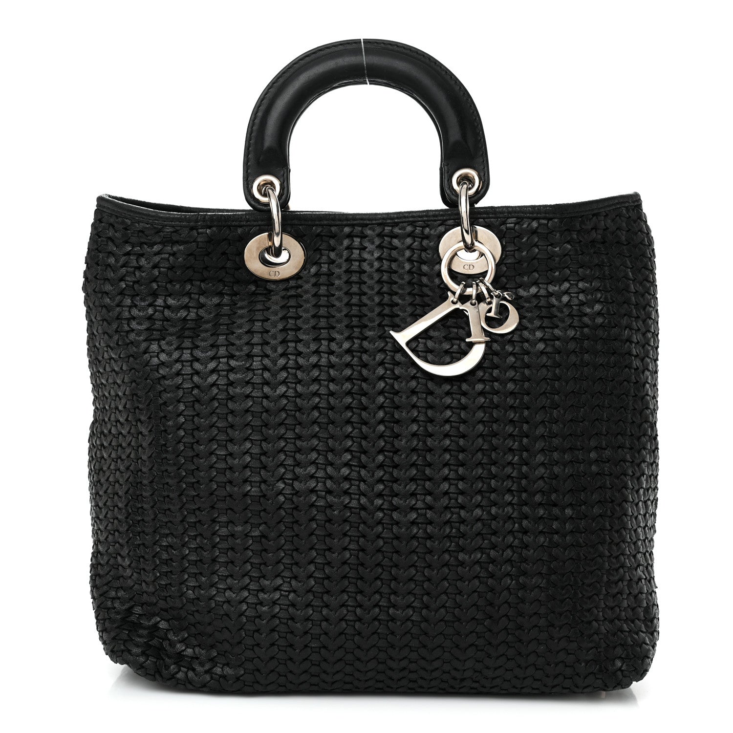 Christian Dior Lambskin Woven Dior Tote Black 1 of 10