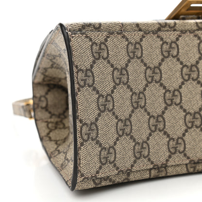 Balenciaga X GUCCI GG Supreme Monogram Small Hourglass Top Handle Bag Beige Ebony 10 of 13