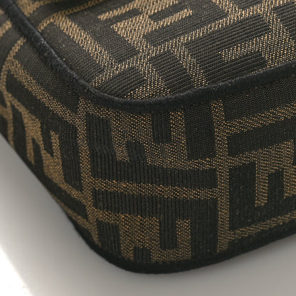 Fendi Fabric Jacquard FF 1974 Medium Baguette Tobacco Moro Black 7 of 9
