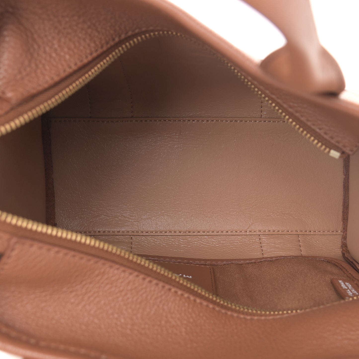 Grained Calfskin Small The Tote Bag Argan Oil