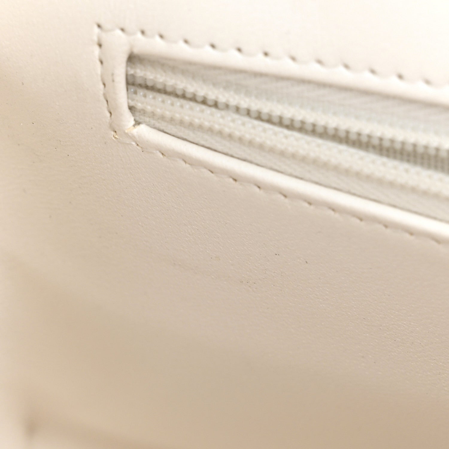 Chanel Shiny Aged Calfskin Quilted Nano Kelly Shopper White 8 of 12